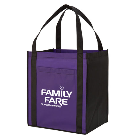 Large Non-Woven Grocery Tote Bag w/ Pocket