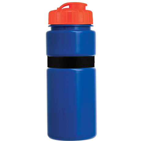 20 Oz. Sportster Bottle with Silicone Gripper Band w/ Push Pull Lid