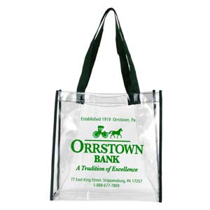 12" W x 12" H - "Matterhorn" Clear Vinyl Stadium Compliant Tote Bag (Stadium Compliant)