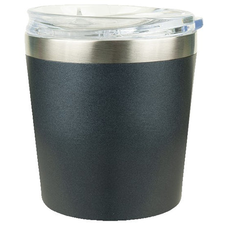 9 Oz. Stainless Steel Rocks Tumbler w/ Slide 'n Sipp Lid