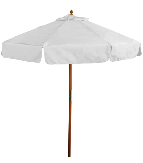 7' Wooden Market Umbrella with Valence