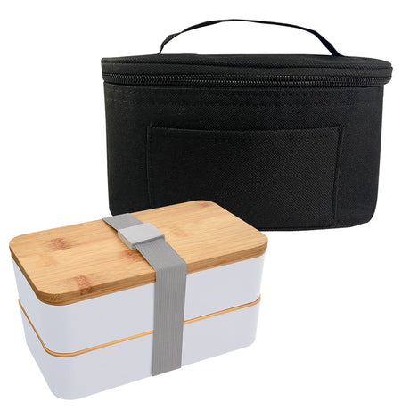 Stackable Bento Box With Insulated Carrying Case