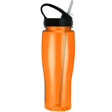 24 Oz. Contour Translucent Bottle w/ Sport Sip Lid and Straw