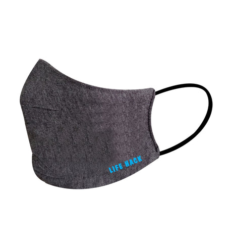 Adult Size Fashion Face Mask, 70% Cotton/30% Polyester, 2 layer, dark grey - Heat Transfer