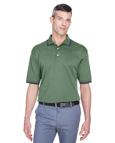 DEVON AND JONES Men's Tipped Perfect Pima Interlock Polo