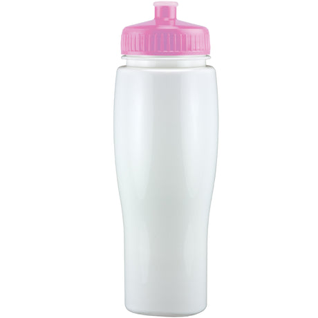 24 Oz. Contour Bottle w/ Push Pull Lid - Solid Colors