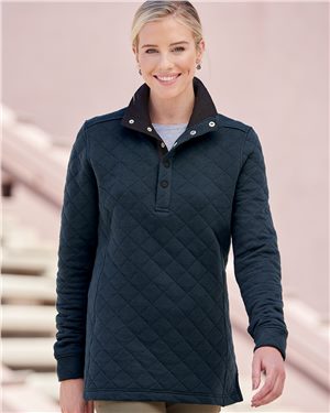 J. America Women's Quilted Snap Pullover