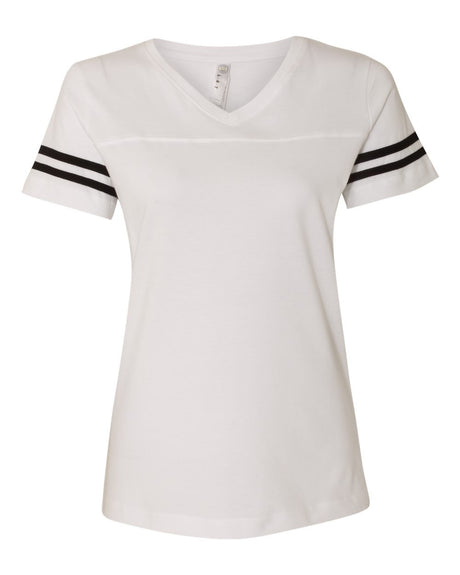 L.A.T. Women's Football V-Neck Fine Jersey Tee