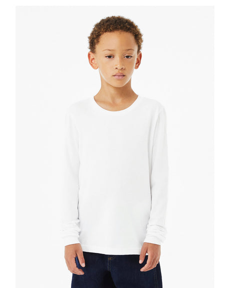 BELLA+CANVAS Youth Heather CVC Long-Sleeve T-Shirt