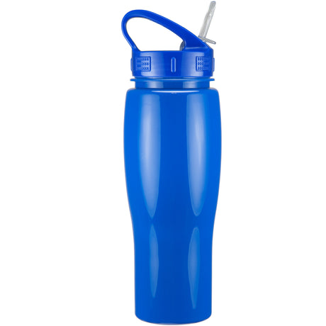 24 Oz. Contour Bottle w/ Sport Sip Lid And Straw - Solid Colors