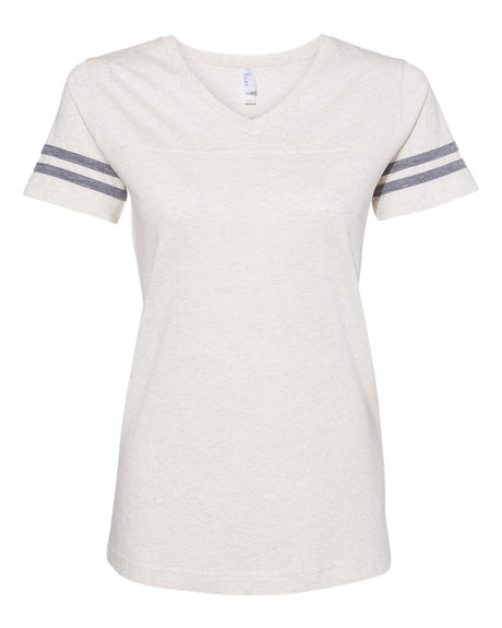 L.A.T. Women's Football V-Neck Fine Jersey Tee