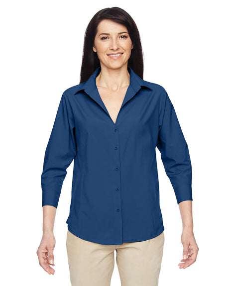 Harriton Ladies' Paradise 3/4-Sleeve Performance Shirt