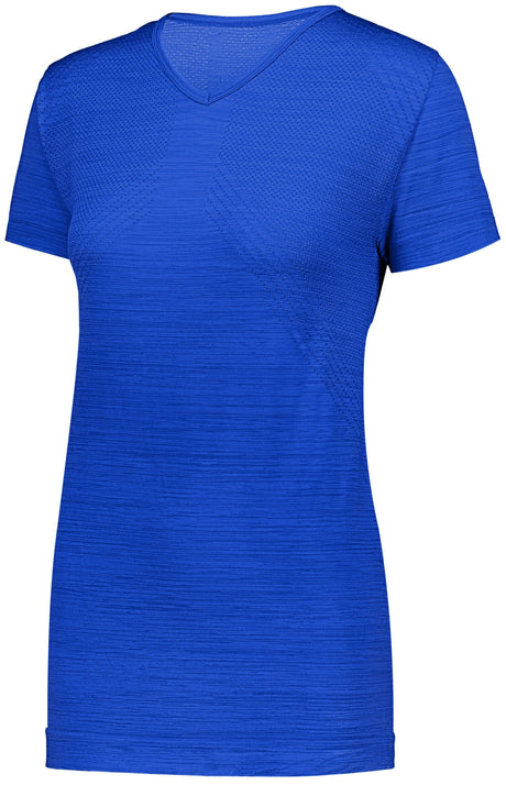 Ladies' Striated Shirt w/Short Sleeves