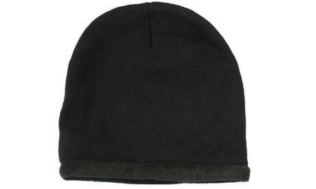 Roll Down Acrylic & Polar Fleece Toque Beanie