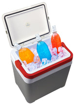 Ice Chest Cooler 26 QT Grey/Red