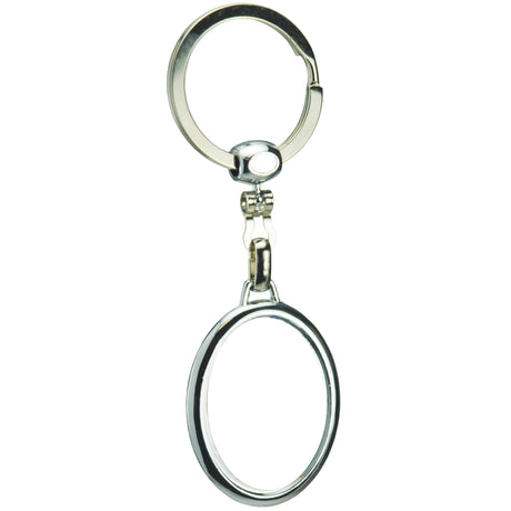 Oval Die Cast Metal Domed Key Tag