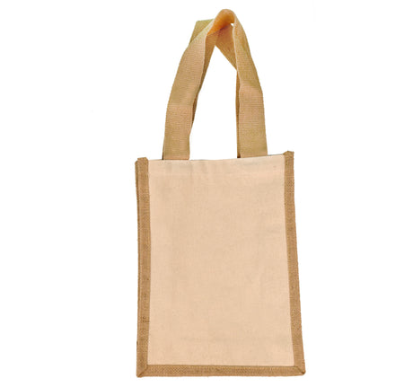 Jute/Canvas Mini Tote