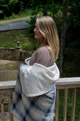 Cottage Plaid Throw (Embroidery)