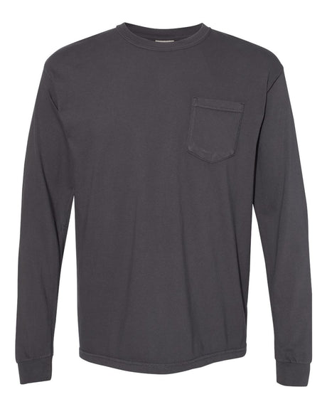 Comfort Colors Garment-Dyed Heavyweight Long Sleeve Pocket T-Shirt