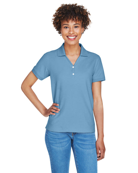 DEVON AND JONES Ladies' Pima Piqué Y-Collar Polo