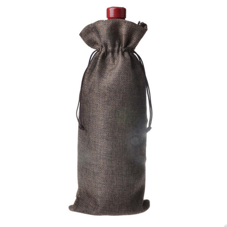 Burlap Wine Bag