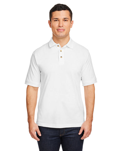 Harriton Men's 6 oz. Ringspun Cotton Piqué Short-Sleeve Polo