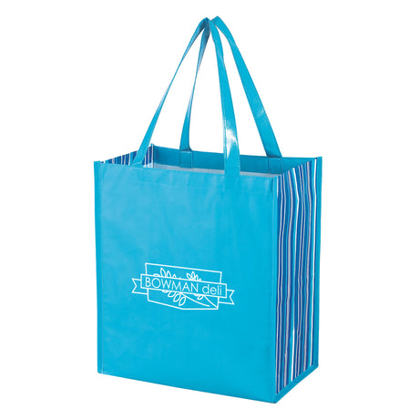 Shiny Laminated Non-woven Tropic Shopper Tote Bag