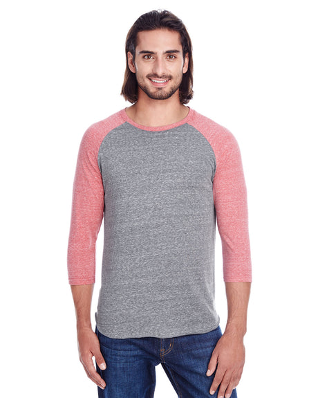 THREADFAST Unisex Triblend 3/4-Sleeve Raglan