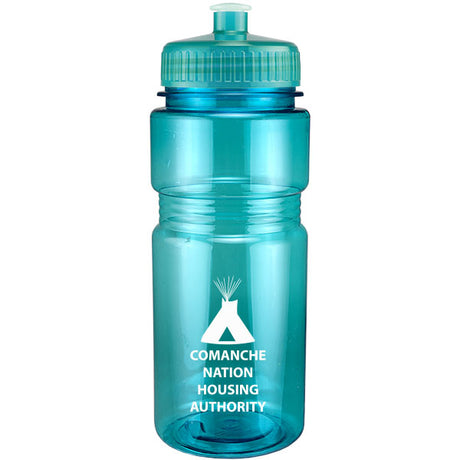 20 Oz. Translucent Recreation Bottle w/ Push Pull Lid