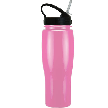 24 Oz. Contour Bottle w/ Sport Sip Lid And Straw - Solid Colors