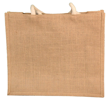 Jute Shopper Tote Bag