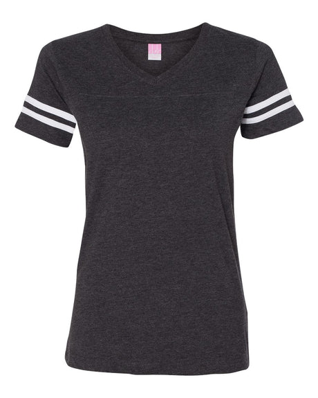 L.A.T. Women's Football V-Neck Fine Jersey Tee