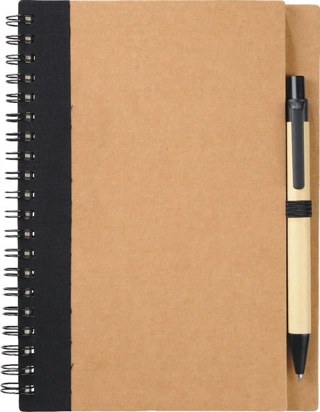 5" x 7" Eco Spiral Notebook with Pen