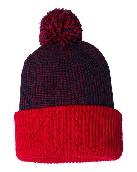 Sportsman 12" Knit Speckled Pom-Pom Beanie