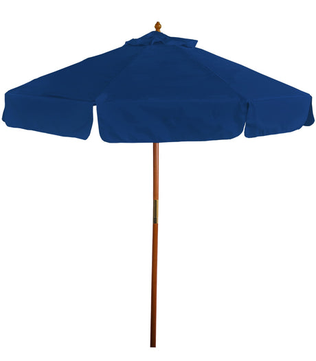 7' Wooden Market Umbrella with Valence