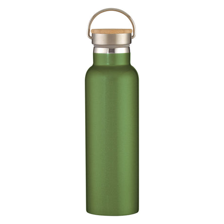 21 Oz. Full Laser Tipton Stainless Steel Bottle With Bamboo Lid