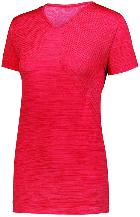 Ladies' Striated Shirt w/Short Sleeves