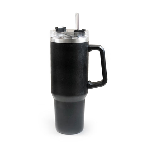 40 Oz Stainless Steel Tumbler With Straw Set