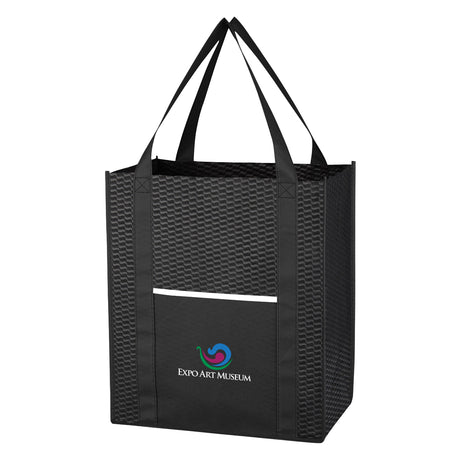 Non-woven Wave Shopper Tote Bag