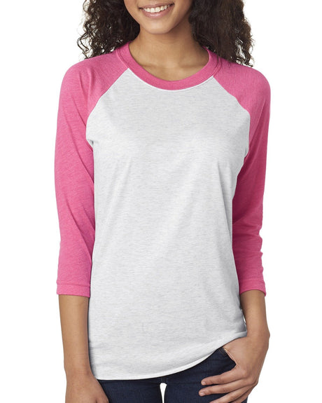 NEXT LEVEL APPAREL Unisex Triblend 3/4-Sleeve Raglan