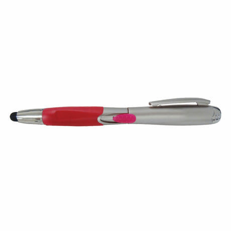 Triple Plastic Side Slide Action Ballpoint Pen/ Light/Stylus Combo (3-5 Days)