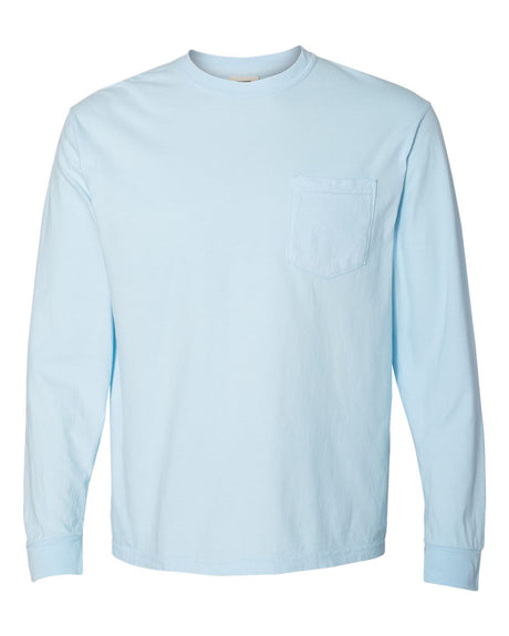 Comfort Colors Garment-Dyed Heavyweight Long Sleeve Pocket T-Shirt