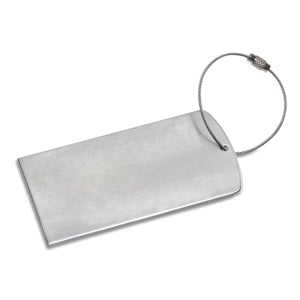 "Prestige" Brushed Metal Luggage Bag Tag (Full Color)