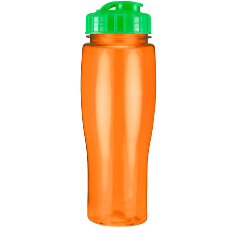 24 Oz. Contour Translucent Bottle w/ Flip Top Lid