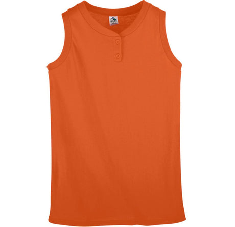 Girls' Sleeveless Two-Button Softball Jersey