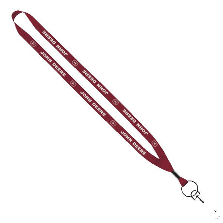 1/2" Polyester Lanyard w/Metal Crimp & Swivel Snap Hook