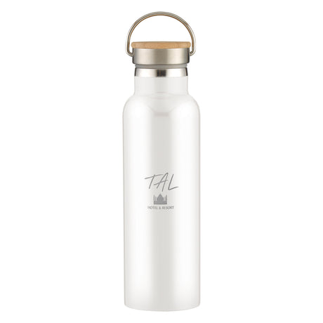 21 Oz. Liberty Stainless Steel Bottle With Wood Lid