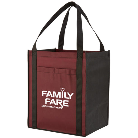 Large Non-Woven Grocery Tote Bag w/ Pocket