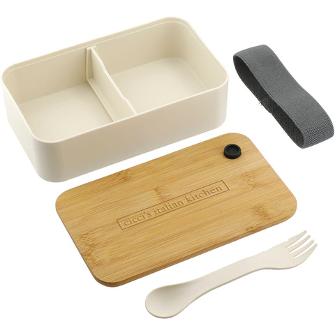 PLA Bento Box with Bamboo Lid