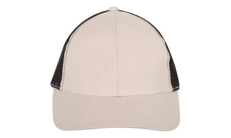 Trucker Style Brushed Cotton Cap w/Mesh Back